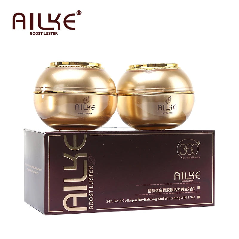 AILKE Whitening Dark Spot Remove Facial Skin Care Cream With Collagen Anti- Freckles Wrinkle Repair Women Premium Face Product day and night cream
