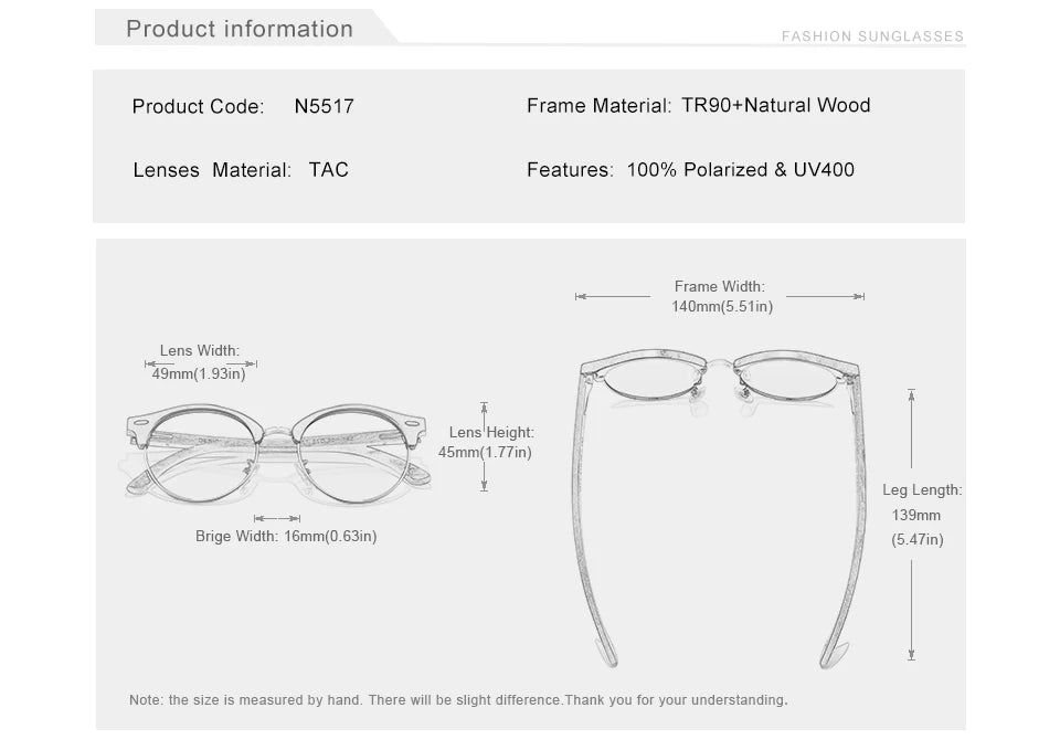 KINGSEVEN Handmade High Quality Black Walnut Wood Sunglasses Men Women Polarized Mirror Sun Glasses Male UV400 Shades Oculos