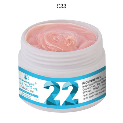 fengshangmei 15ml UV Gel For Nail Extensions Camoufalge Builder UV Gel Nail Polish Varnish 3D Thick Constructor Gel For Building USA-22