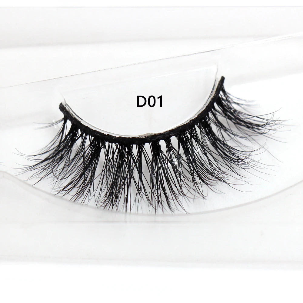 LEHUAMAO False Eyelashes Mink Lashes Natural Thick False Eyelashes Extension Wispy Soft Lashes Makeup Tools D22