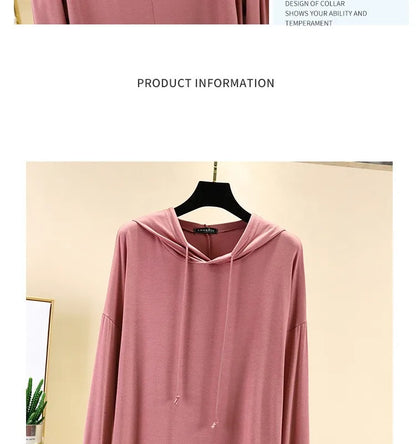 Modal Hoodies Solid Basic Tshirt Bottoming Sweatshirts All match Spring Autum Summer Casual street wear