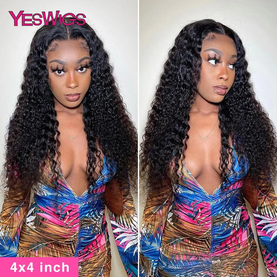 HD 13x6 Deep Curly Lace Front Human Hair Wigs On Sale Vietnamese 30 36 Inch Water Wave Glueless Lace Frontal Wig 100% Human Hair Badiee Stylez