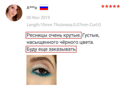 Kimcci 60 Bundles Mink Eyelash Extension Natural 3D Russian Volume Faux Eyelashes Individual 20D Cluster Lashes Makeup Cilia