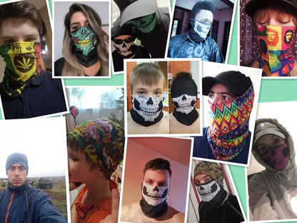 Men Women Windproof Headband Tube Bandana Headscarf Outdoor Cycling Mask Elastic Seamless Scarves Head Face Neck Sunshade Collar