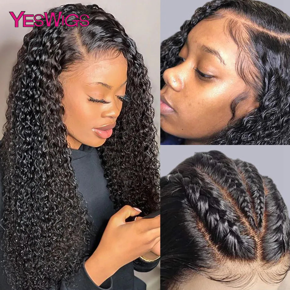HD 13x6 Deep Curly Lace Front Human Hair Wigs On Sale Vietnamese 30 36 Inch Water Wave Glueless Lace Frontal Wig 100% Human Hair Badiee Stylez