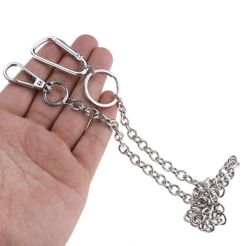 Stainless Steel Trousers Hipster Key Chain Punk Street Big Ring Metal Wallet Belt Chain Pant Keychain Unisex HipHop Jewelry Gift Badiee Stylez