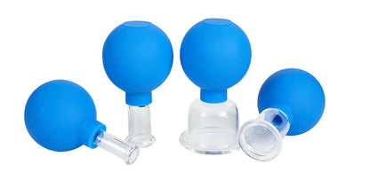 Face Massager Vacuum Cupping Cups Rubber Head Glass Cup Face Skin Care Anti Wrinkle Face Cupping for Beauty Face Care Tool