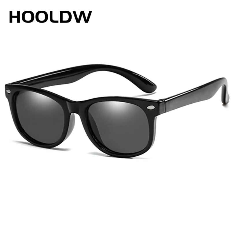 HOOLDW New Kids Sunglasses Children Polarized Sun Glasses Boys Girls Glasses Silicone Flexible Safety Baby Shades UV400 Eyewear