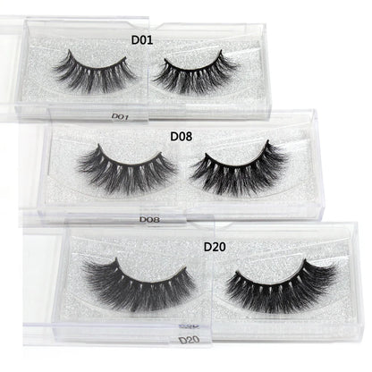LEHUAMAO False Eyelashes Mink Lashes Natural Thick False Eyelashes Extension Wispy Soft Lashes Makeup Tools D22