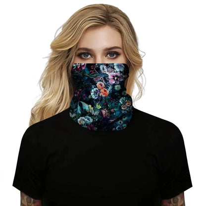 Women and men Fashionable digital print outdoor cycling neck gaiter and mask multi-functional magic headband and magic scarf