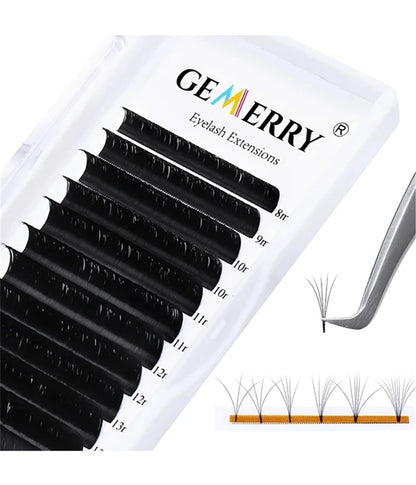 GEMERRY Easy Fan Lashes Eyelashes Extension Artificial Lash Faux Mink Makeup Cils Long Blooming Russian Volume False Eyelash