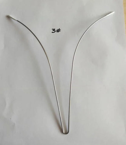 Wholesale High Quality Large Size V Shape Steel Ring Wedding Dress Swimwear Evening Dress Bra Accessory Underwear Steel Ring