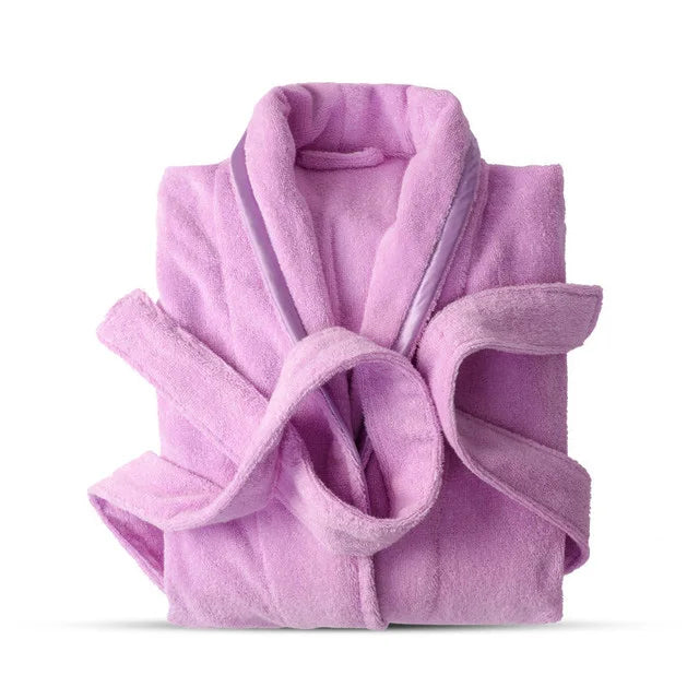 100% Cotton Toweling Terry Robe Lovers Soft Bath Robe Men And Women Nightrobe Sleepwear Male Casual Home Bathrobe Hotel Robe 10