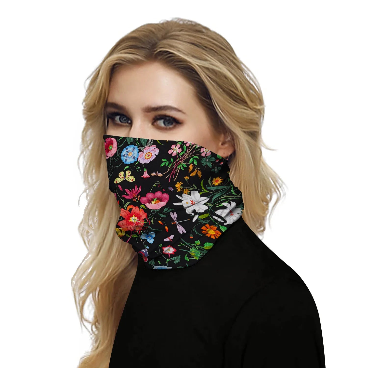 Women and men Fashionable digital print outdoor cycling neck gaiter and mask multi-functional magic headband and magic scarf