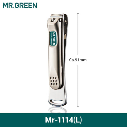 MR.GREEN Nail Clippers Stainless Steel Curved blade Clipper Fingernail Scissors Cutter Manicure tools trimmer with nail files MR-1114
