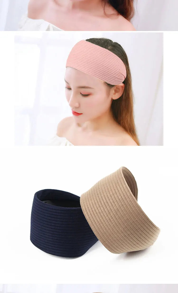 Wide-Brimmed Non-Slip Headband Women's Short Hair Simple Hair Clip Cover Gray Hair Fashion Temperament Hair Pressing Headwear