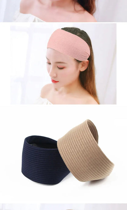 Wide-Brimmed Non-Slip Headband Women's Short Hair Simple Hair Clip Cover Gray Hair Fashion Temperament Hair Pressing Headwear