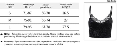 Goth Sexy Lace Corset Crop Tops Camis Y2K Harajuku Aesthetic Black Red Cross Basic Tank Top Summer Women Grunge Emo Streetwear