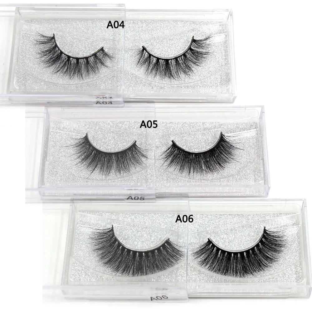 LEHUAMAO False Eyelashes Mink Lashes Natural Thick False Eyelashes Extension Wispy Soft Lashes Makeup Tools D22