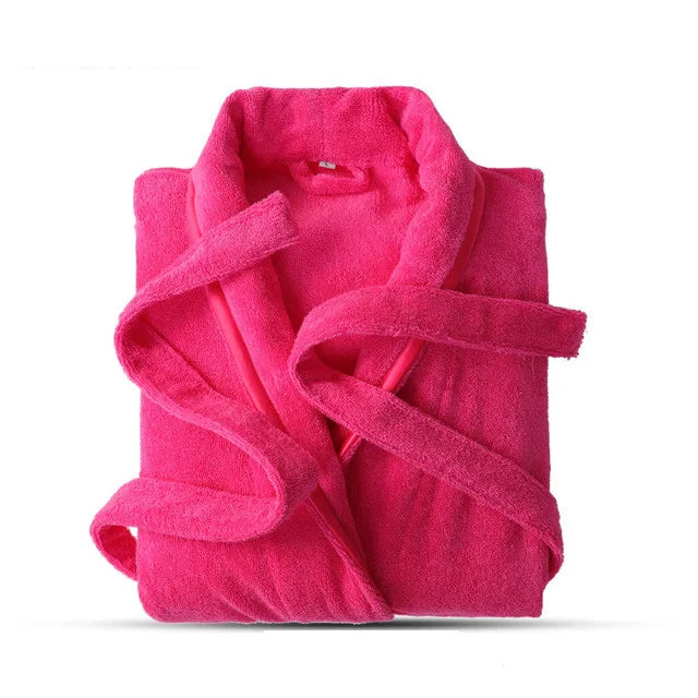 100% Cotton Toweling Terry Robe Lovers Soft Bath Robe Men And Women Nightrobe Sleepwear Male Casual Home Bathrobe Hotel Robe 11