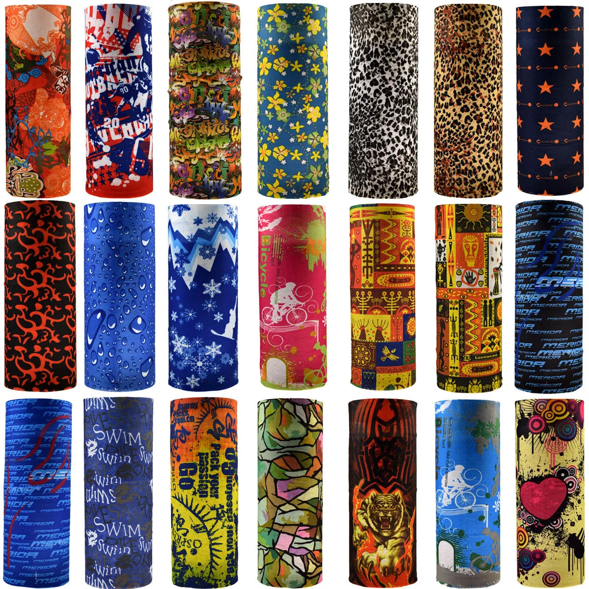 Men Women Windproof Headband Tube Bandana Headscarf Outdoor Cycling Mask Elastic Seamless Scarves Head Face Neck Sunshade Collar