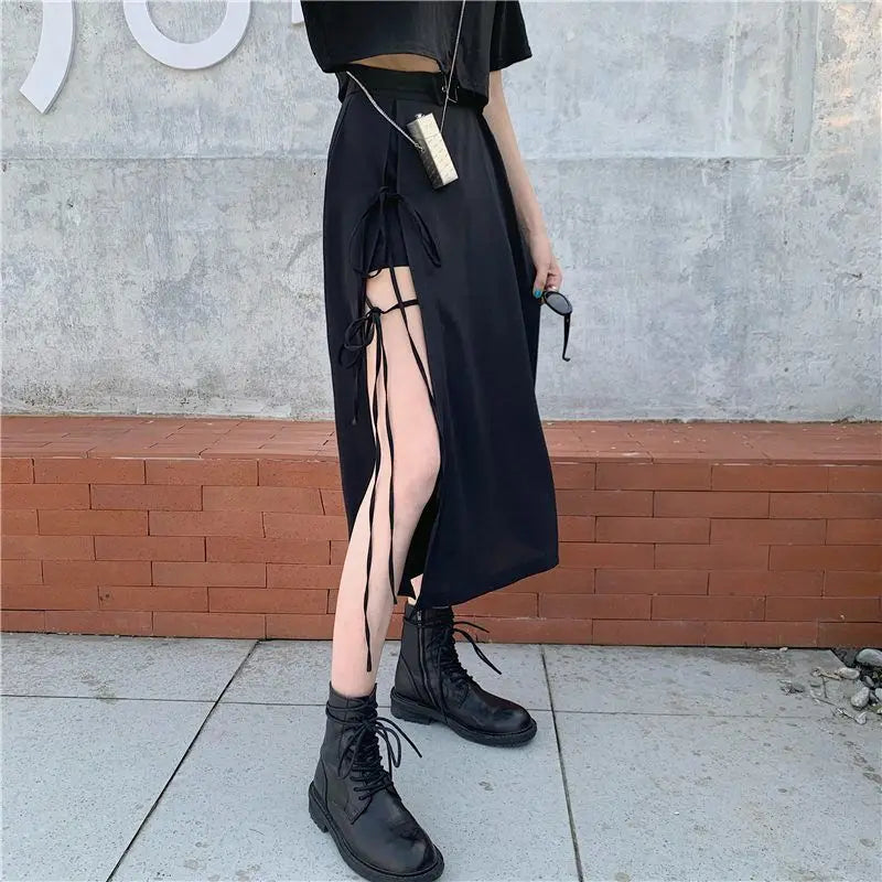 Long Skirt Women Solid Simple All Match High Waist Womens Korean Fashion Females Casual Comfortable Vintage Harajuku Soft