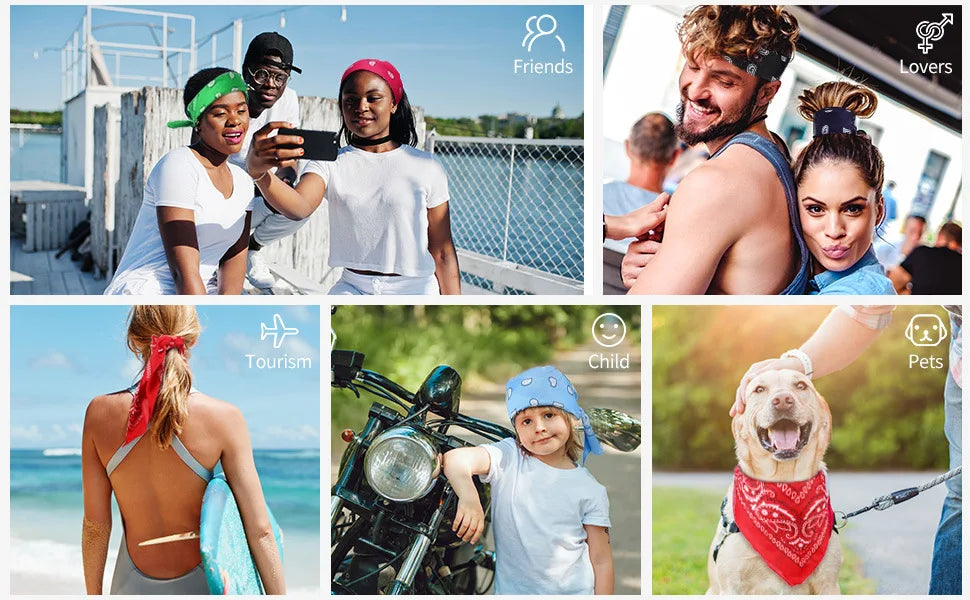 Popular Hip Hop Navy Blue Cashew Flower Bandana Men Women Outdoor Headbands Hair Band Wrist Wrap Amoeba Scarves Hair Accessories