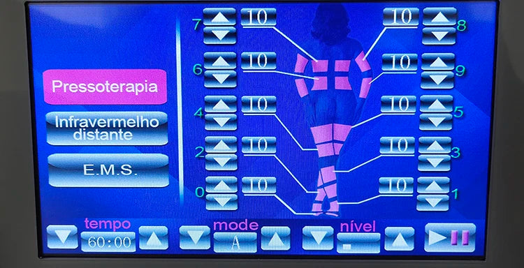 3-in-1 Electric Muscle Stimulation Sauna Blanket Inf Therapy Wave Weight Loss Machine - Pressure Therapy Muscle Relaxation