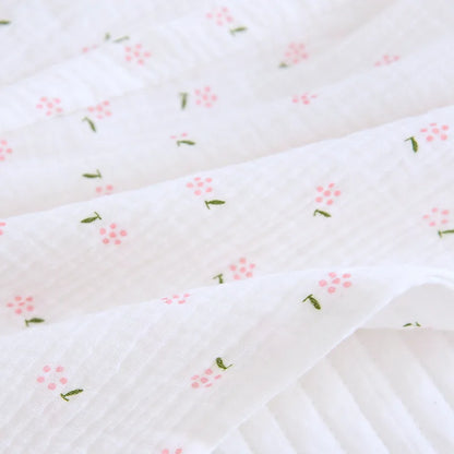 Fdfklak Spring Fall Full Sleeve Homewear Loose 2Pcs Pajama Set 100% Gauze Cotton Casual Print Sleeping Shirt Home Wear Clothes