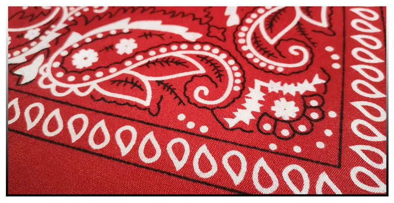 Fashion Hip Hop Bandana Kerchief Unisex Black Hair Band Neck Scarf Headwear Wrist Wraps Head Square Scarves Print Handkerchief