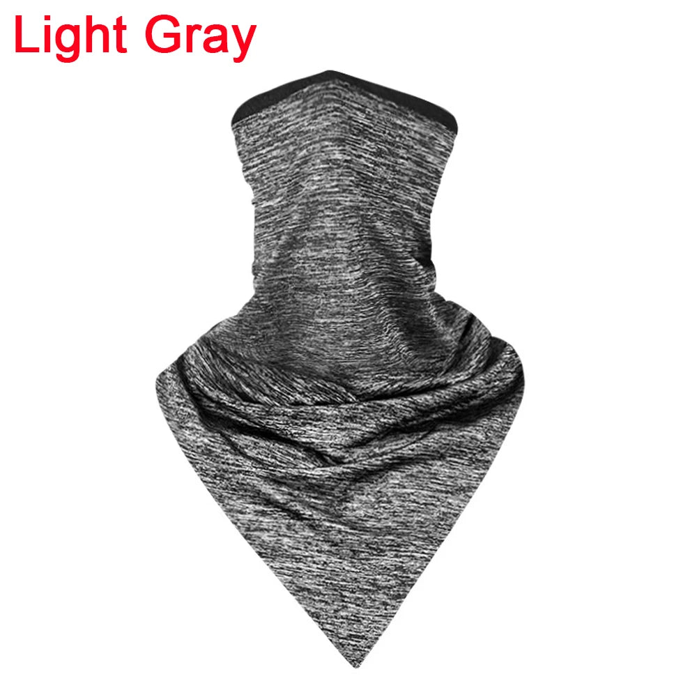 1PC Floral Print Multi-Function Scarf Neck Cover Face Mask Cycling Balaclava Bandana Scarf Cap Headwear Outdoor Sport Accessory Light Pure color