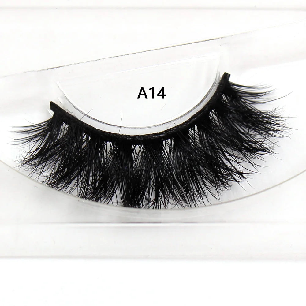 LEHUAMAO False Eyelashes Mink Lashes Natural Thick False Eyelashes Extension Wispy Soft Lashes Makeup Tools D22