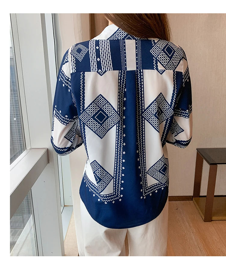 Fashion ladies shirts New elegant Women Blouses Long Sleeve Button-Down Tops blusa mujer