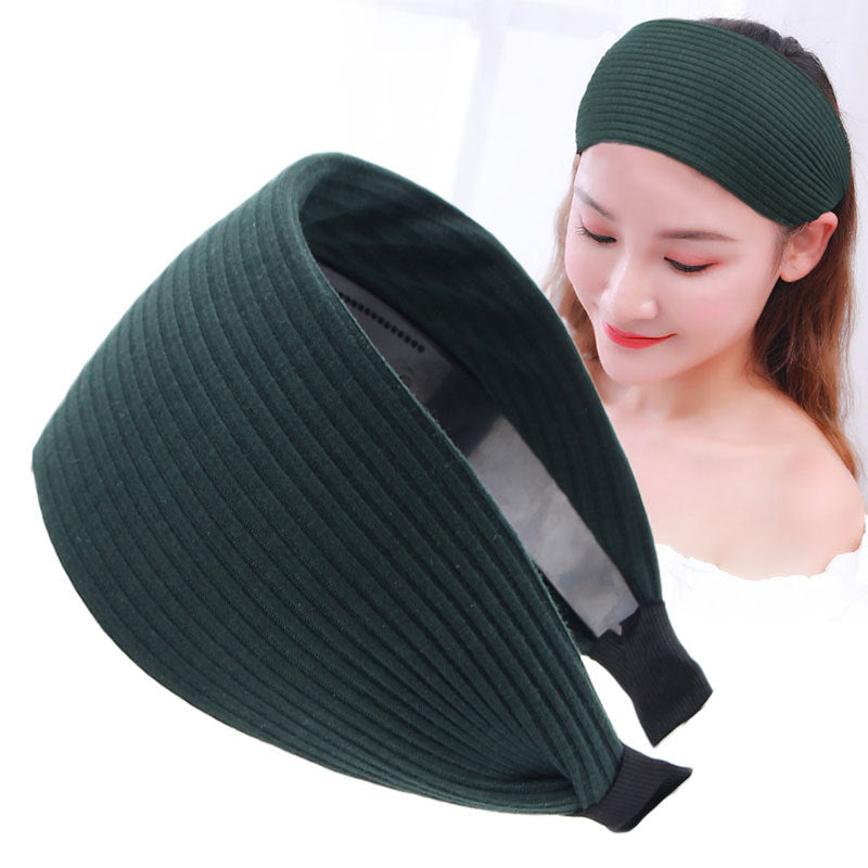 Wide-Brimmed Non-Slip Headband Women's Short Hair Simple Hair Clip Cover Gray Hair Fashion Temperament Hair Pressing Headwear