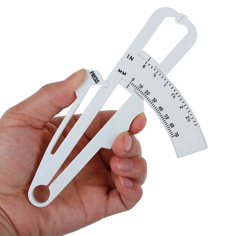 2Pcs/Set White PVC Body Fat Caliper Measure Tape Tester Fitness For Lose Weight For Body Building Portable Fitness Equipmnet