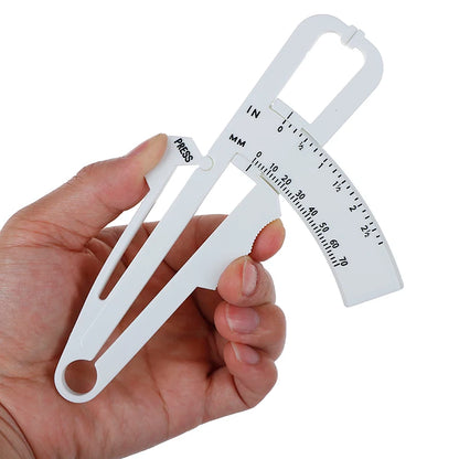 2Pcs/Set White PVC Body Fat Caliper Measure Tape Tester Fitness For Lose Weight For Body Building Portable Fitness Equipmnet