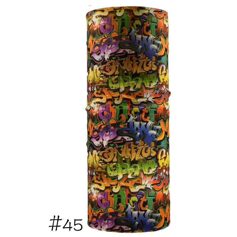 Men Women Windproof Headband Tube Bandana Headscarf Outdoor Cycling Mask Elastic Seamless Scarves Head Face Neck Sunshade Collar 45 One Size >8Y