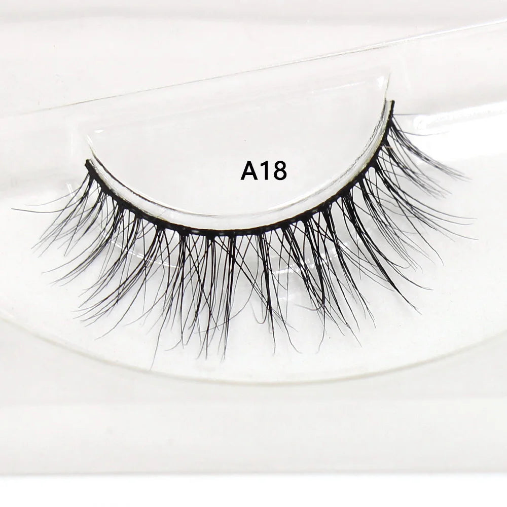 LEHUAMAO False Eyelashes Mink Lashes Natural Thick False Eyelashes Extension Wispy Soft Lashes Makeup Tools D22