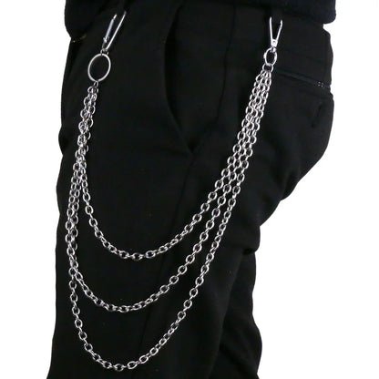 Stainless Steel Trousers Hipster Key Chain Punk Street Big Ring Metal Wallet Belt Chain Pant Keychain Unisex HipHop Jewelry Gift Badiee Stylez