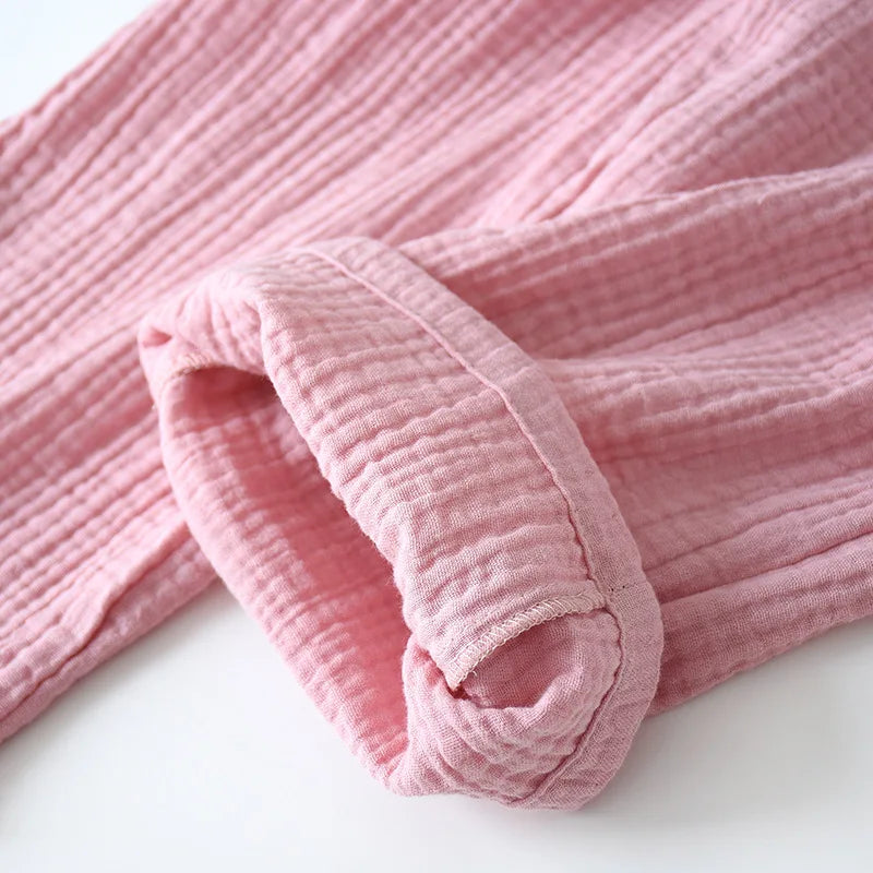 2025 Japanese Kimono Set 100%Cotton Pajamas Two-piece Couple Yukata Loose Men's And Women's Sweat Steaming Suit Home Service Set