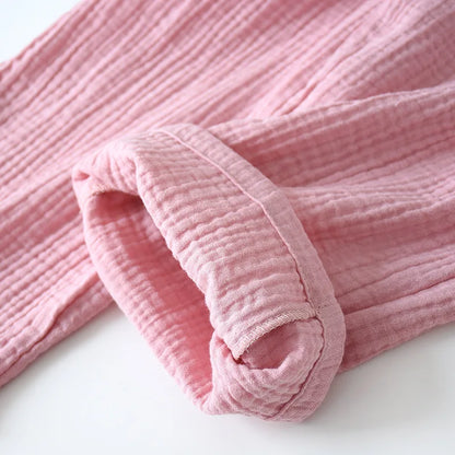 2025 Japanese Kimono Set 100%Cotton Pajamas Two-piece Couple Yukata Loose Men's And Women's Sweat Steaming Suit Home Service Set