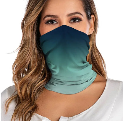 3D digital printed women's outdoor Bandana Breathable Face Scarf Fishing Cycling Sport Elastic Tube Neck Gaiter headband scarf w05