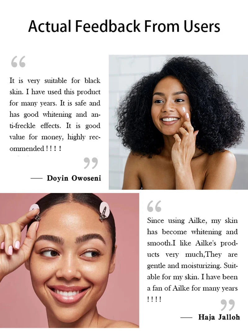 AILKE Natural Multi-Vitamin Lightening Skin Care Kit, Moisturize, Even Toning, Remove Dark and White Spots, Clean & Smooth Skin