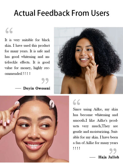 AILKE Natural Multi-Vitamin Lightening Skin Care Kit, Moisturize, Even Toning, Remove Dark and White Spots, Clean & Smooth Skin