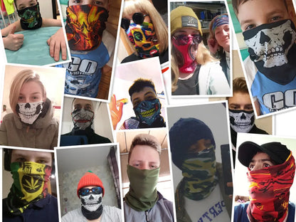 Men Women Windproof Headband Tube Bandana Headscarf Outdoor Cycling Mask Elastic Seamless Scarves Head Face Neck Sunshade Collar