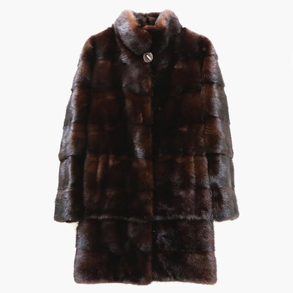 Fancy Rani Real Mink Fur Coat Natural Women Winter Long Leather Jacket Luxury Female Clothes  2023 Mink Fur Coat Women Promotion Badiee Stylez