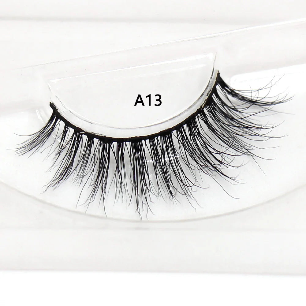 LEHUAMAO False Eyelashes Mink Lashes Natural Thick False Eyelashes Extension Wispy Soft Lashes Makeup Tools D22