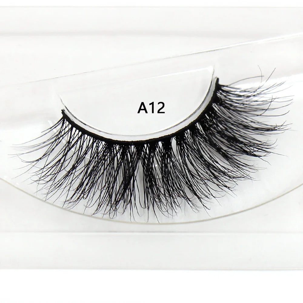LEHUAMAO False Eyelashes Mink Lashes Natural Thick False Eyelashes Extension Wispy Soft Lashes Makeup Tools D22