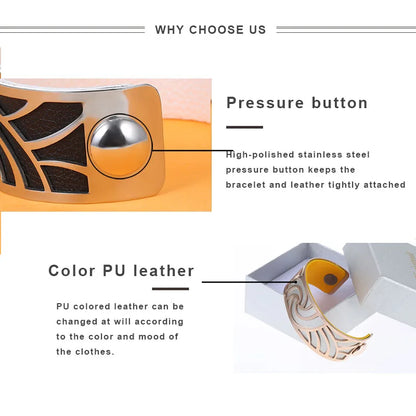 Cremo Love Cuff Bracelets Stainless Steel 25mm Bangles Manchette Femme Interchangeable Reversible Leather Band Pulseiras Badiee Stylez