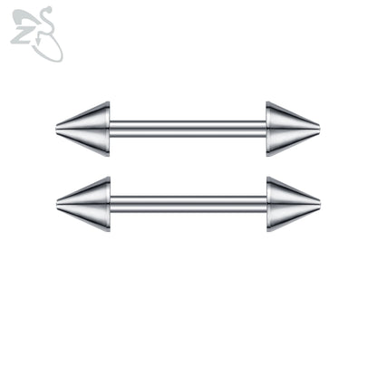 ZS 2 Pcs/lot Heart Crystal Nipple Piercings Men Women Tassel Drop Stainless Steel Nipple Ring Barbell Body Piercing Jewelry 14G Badiee Stylez